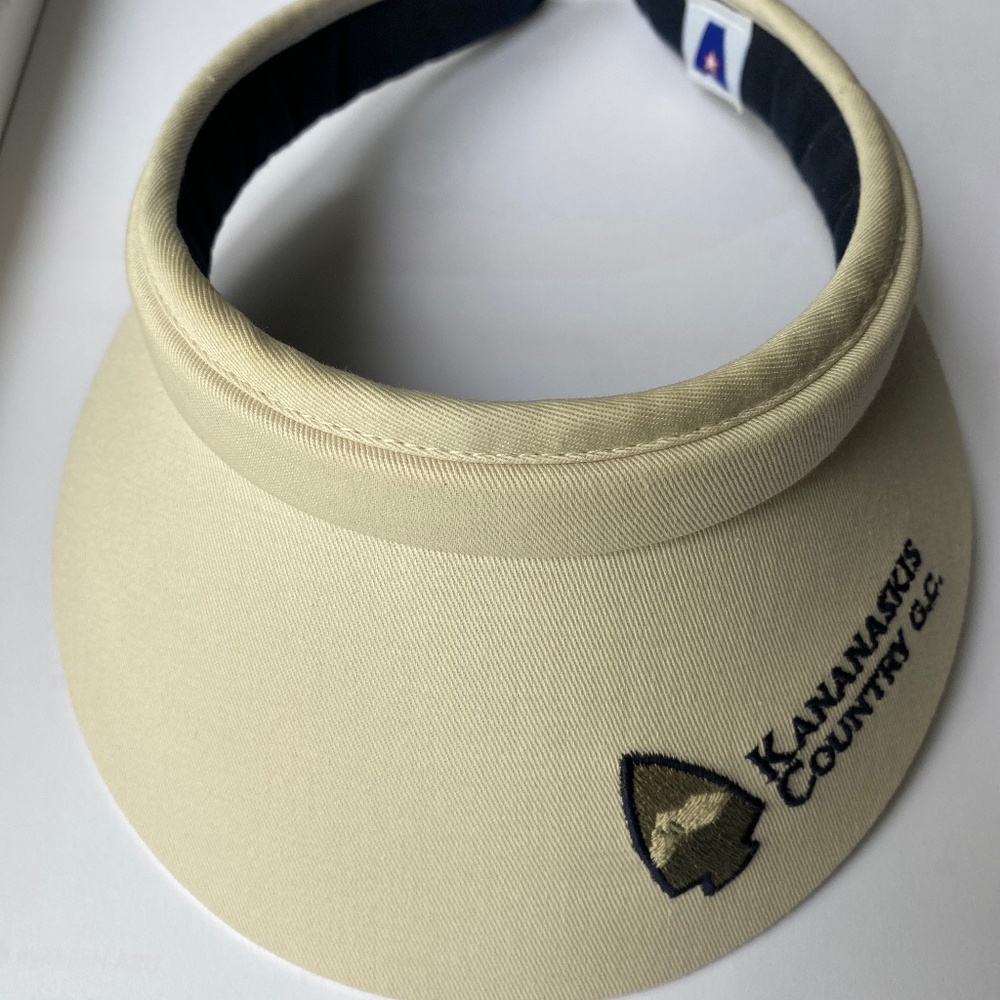Kananaskis Country Golf Club Embroidered Beige Visor | Unisex | Adjustable